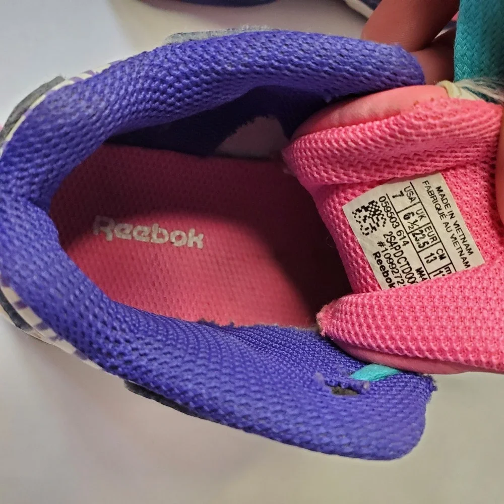 REEBOK KAMIKAZE MID ALL-STAR PINK PURPLE BLUE toddler  SIZE 7‎ BASKETBALL SHOES
